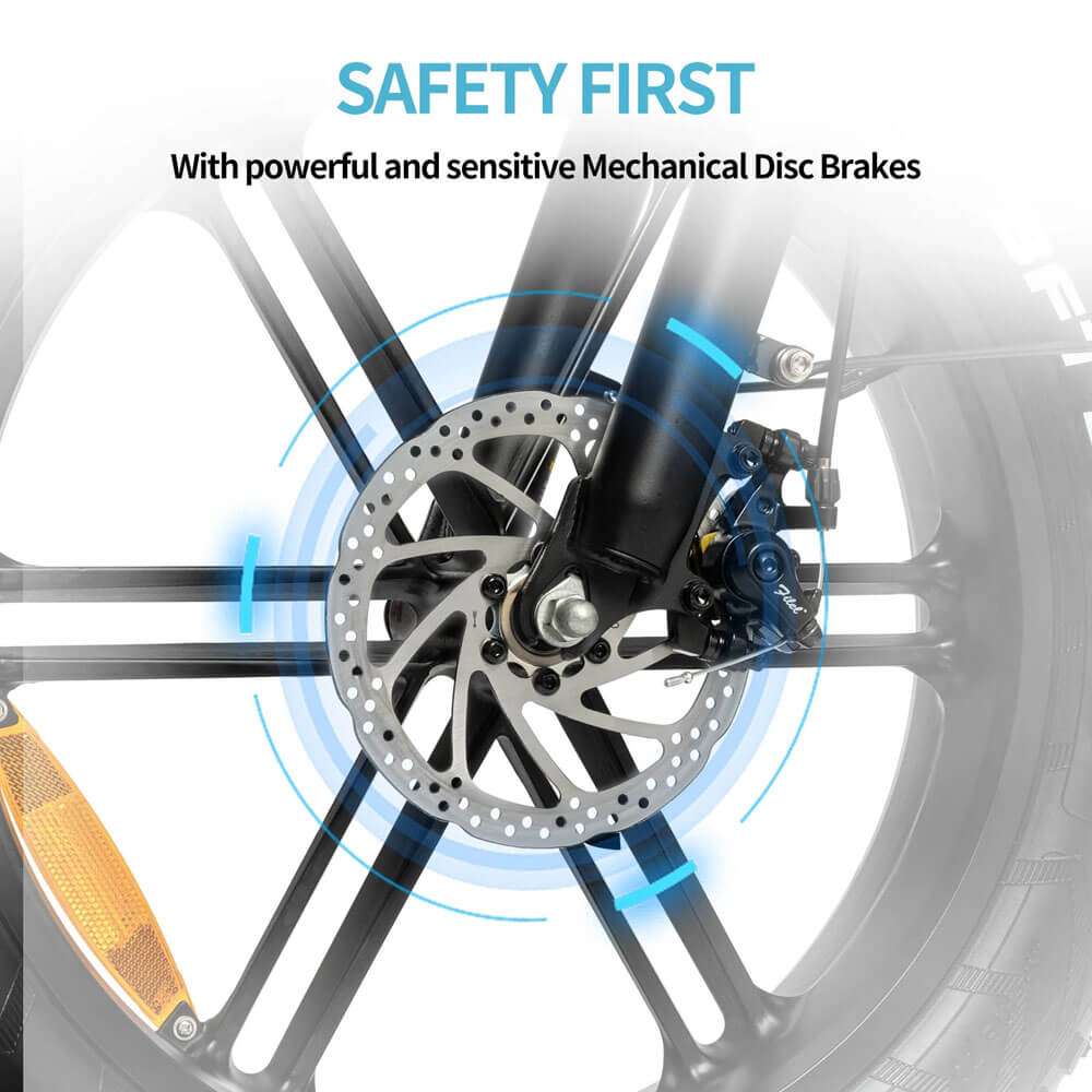 Ridstar MN-20 20"Electric Bike 1500W Peak Motor 30MPH Max Speed 48V 15Ah Battery