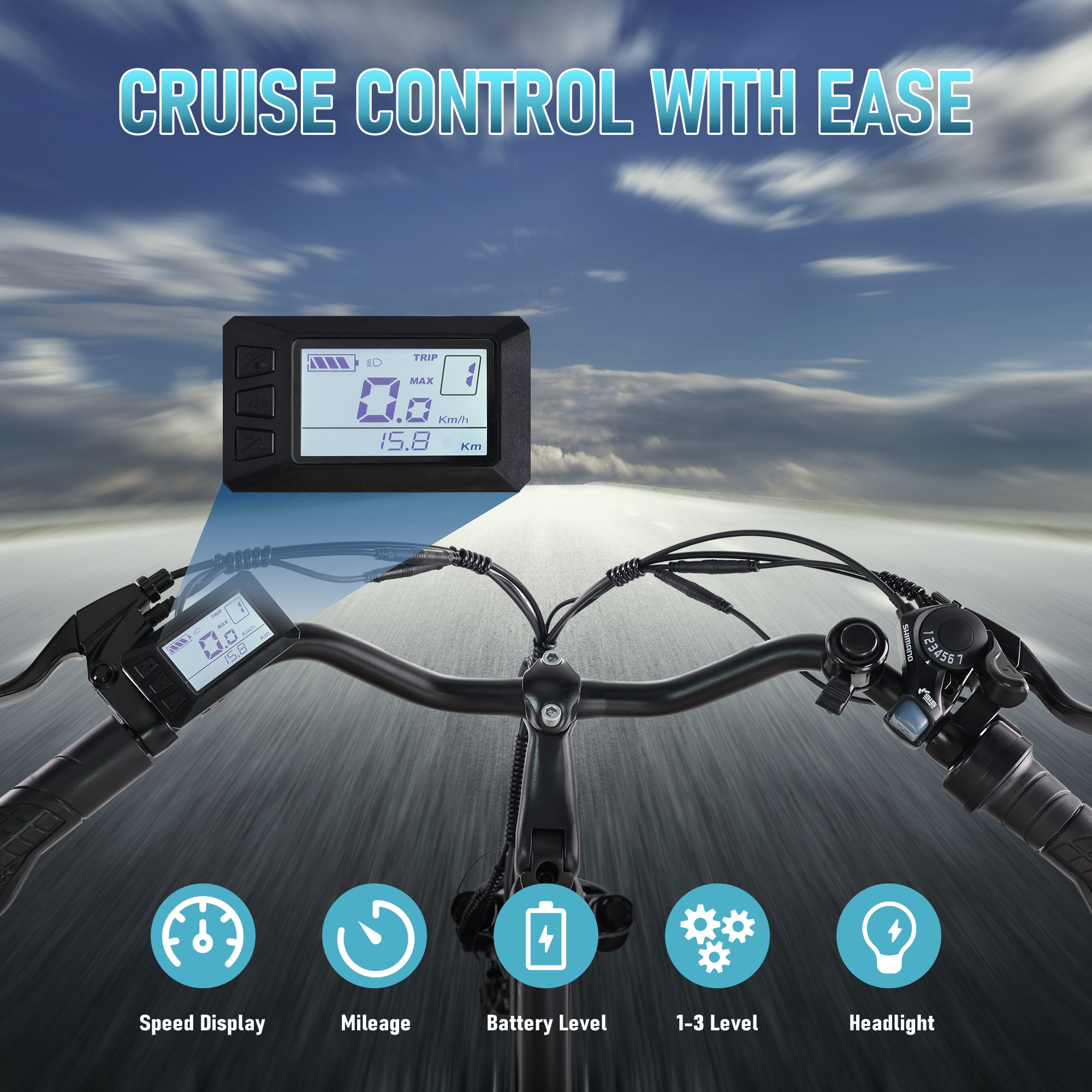 VARUN C26-2 26"Electric Bike 750W Peak Motor 32KM/H Max Speed 48V 7.8Ah Battery