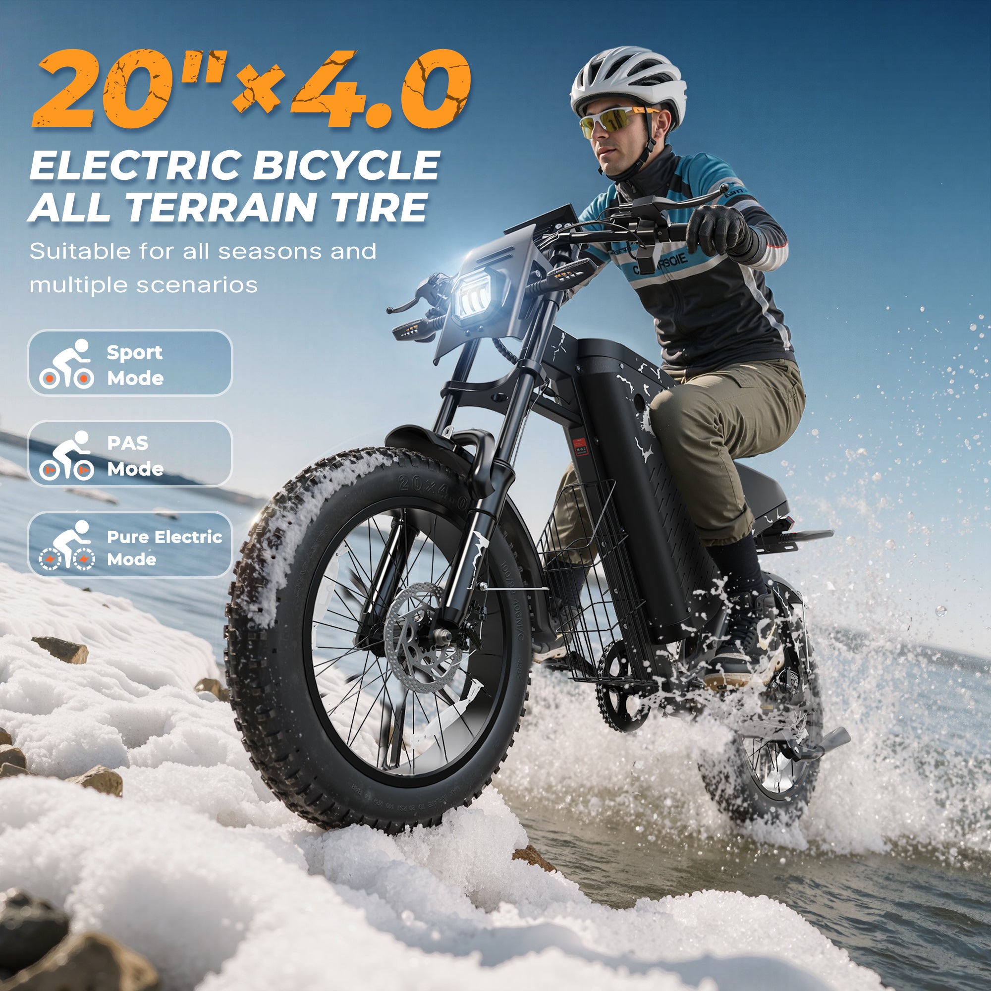 VARUN X-Plorer Raptor 20"Electric Bike 1000W Peak Motor 45KM/H Max Speed 48V 20.8Ah Battery