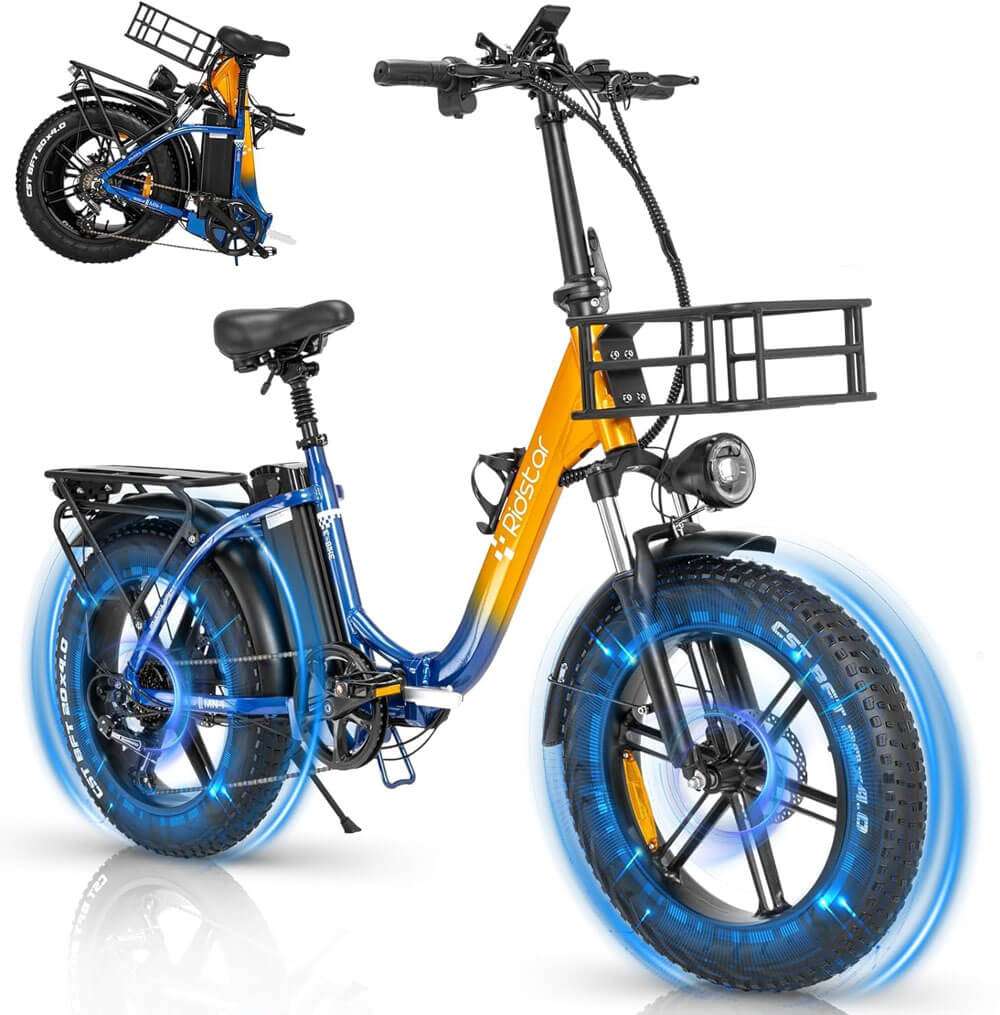 Ridstar MN-20 Electric Bike 1500W Motor Peak 30MPH 48V 15Ah Battery