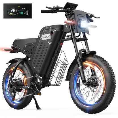 VARUN X-Plorer Raptor 20"Electric Bike 1000W Peak Motor 45KM/H Max Speed 48V 20.8Ah Battery