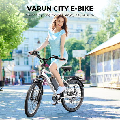 VARUN CITY CRUISER 26"Electric Bike 750W Peak Motor 32KM/H Max Speed 48V 7.8Ah Battery