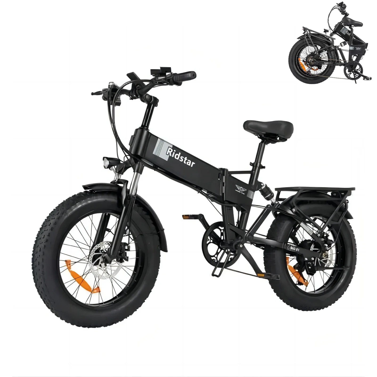 Ridstar H20 Electric Bike  1000W Motor Peak 28MPH 48V 15Ah Battery