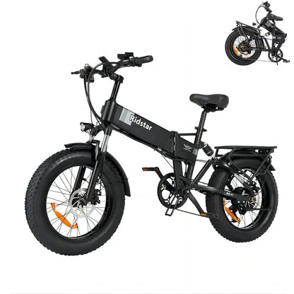 Ridstar H20 Electric Bike  1000W Motor Peak 28MPH 48V 15Ah Battery